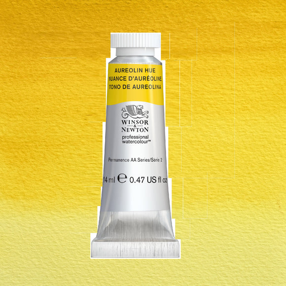 ARTISTS WATERCOLOUR PAINT - Winsor & Newton Professional - 14ml Tube - Aureolin Hue