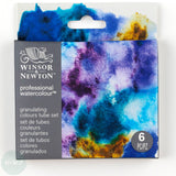 Watercolour Paint Sets - Winsor & Newton PROFESSIONAL - GRANULATING COLOURS - 6 x 5ml tubes