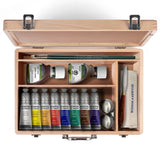 Oil Paint Set- Winsor & Newton - WINTON - 15 Piece (8 Assorted 37ml Tubes)  - WOODEN BOX