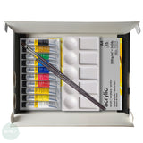 Acrylic Paint Set- Winsor & Newton - GALERIA - Essentials 14pc Set - 10 x 12ml tubes, Palette, Pad, 2 x brushes