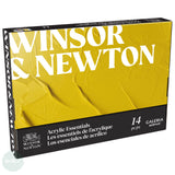 Acrylic Paint Set- Winsor & Newton - GALERIA - Essentials 14pc Set - 10 x 12ml tubes, Palette, Pad, 2 x brushes