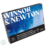 Watercolour Paint Sets - Winsor & Newton COTMAN –  Essentials 14pc Set - 10 x 5ml Tubes, Brushes, Palette & Pad