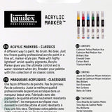 PAINT MARKER - Liquitex - FINE - 2mm CHISEL TIP - CLASSICS - 6 set