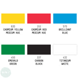 PAINT MARKER - Liquitex - FINE - 2mm CHISEL TIP - CLASSICS - 6 set