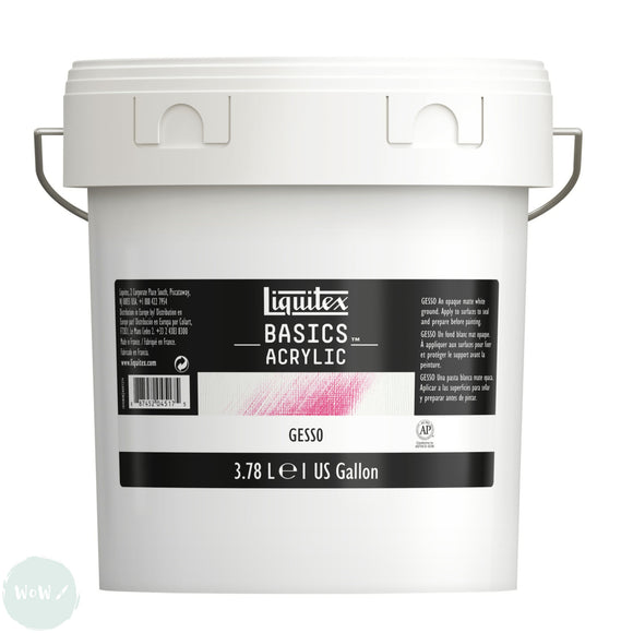 SURFACE PREPARATION - WHITE GESSO - Liquitex BASICS - 3.78 Litre