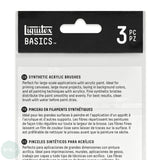 BRUSH SET - Acrylic - LIQUITEX Basics - SYNTHETIC SPALTER BRUSHES - 3 Assorted Pack