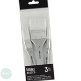 BRUSH SET - Acrylic - LIQUITEX Basics - SYNTHETIC SPALTER BRUSHES - 3 Assorted Pack