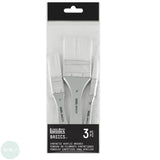 BRUSH SET - Acrylic - LIQUITEX Basics - SYNTHETIC SPALTER BRUSHES - 3 Assorted Pack