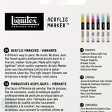 PAINT MARKER - Liquitex - FINE - 2mm CHISEL TIP - VIBRANTS - 6 set