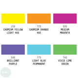 PAINT MARKER - Liquitex - FINE - 2mm CHISEL TIP - VIBRANTS - 6 set