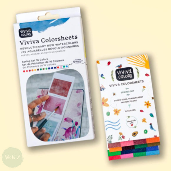 Watercolour Paint Sets - Viviva Colors COLORSHEETS - SPRING COLOURS
