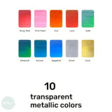 Watercolour Paint Sets - Viviva Colors COLORSHEETS - METALLICS