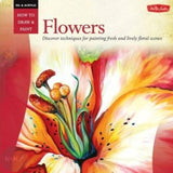 Art Instruction Book - Oils & Acrylics - Walter Foster Series - FLOWERS - By Marcia Baldwin
