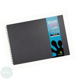 MIXED MEDIA PAPER - Hardback Book - SPIRAL BOUND - ArtGecko SPLASHY - 300gsm white Cartridge - A3 LANDSCAPE