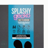 MIXED MEDIA PAPER - Hardback Book - SPIRAL BOUND - ArtGecko SPLASHY - 300gsm white Cartridge - A4 LANDSCAPE