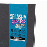 MIXED MEDIA PAPER - Hardback Book - SPIRAL BOUND - ArtGecko SPLASHY - 300gsm white Cartridge - A3 PORTRAIT