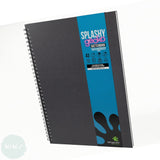 MIXED MEDIA PAPER - Hardback Book - SPIRAL BOUND - ArtGecko SPLASHY - 300gsm white Cartridge - A3 PORTRAIT