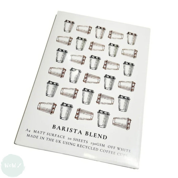 DRAWING PAD - CupCycling - BARISTA BLEND - 130gsm - Cartridge Paper - OFF WHITE - A5