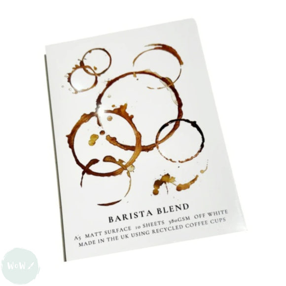 DRAWING PAD - CupCycling - BARISTA BLEND - 380gsm - Cartridge Paper - OFF WHITE - A5