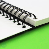 WATERCOLOUR PAPER - Hardback Book - SPIRAL BOUND - ArtGecko SPLASHY - 300gsm white Cartridge - A4 PORTRAIT