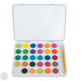 Watercolour Paint Sets - artPOP! - Watercolour Kit - 30 colours, Pad & 2 Brushes