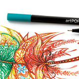 Coloured Pen Set - artPOP! - Fineliner Artist Markers - Water-based, 0.4mm - 24 Assorted