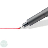 Fineliner Pigment Pen Set - Staedtler 308 - Set of 6- 0.5 mm Red, Blue, Orange, Green, Violet & Brown