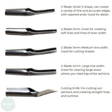 BLOCK / LINO PRINTING - CUTTING TOOL - 5 assorted Blades and Beech wood Handle