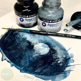 WATERCOLOUR - Liquid Watercolour Ink - Daler Rowney - AQUAFINE 29.5ml Pipette Bottles - COBALT BLUE HUE
