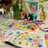 WATERCOLOUR - Liquid Watercolour Ink - Daler Rowney - AQUAFINE 29.5ml Pipette Bottles - COBALT BLUE HUE