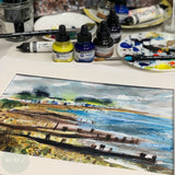 WATERCOLOUR - Liquid Watercolour Ink - Daler Rowney - AQUAFINE 29.5ml Pipette Bottles - COBALT BLUE HUE