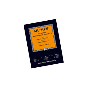 WATERCOLOUR PAPER PAD - Arches Aquarelle - 300gsm/140lb – TORCHON (ROUGH) - A5