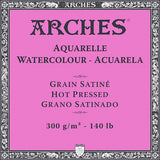 Watercolour Paper - SHEET - ARCHES AQUARELLE - SINGLE -   140lb/300gsm -  22 x 30" - SATINE  (SMOOTH/Hot Pressed)