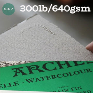 Watercolour Paper - SHEET - ARCHES AQUARELLE - SINGLE -  300lb/640gsm -  22 x 30" - FIN  (NOT/Cold Pressed)