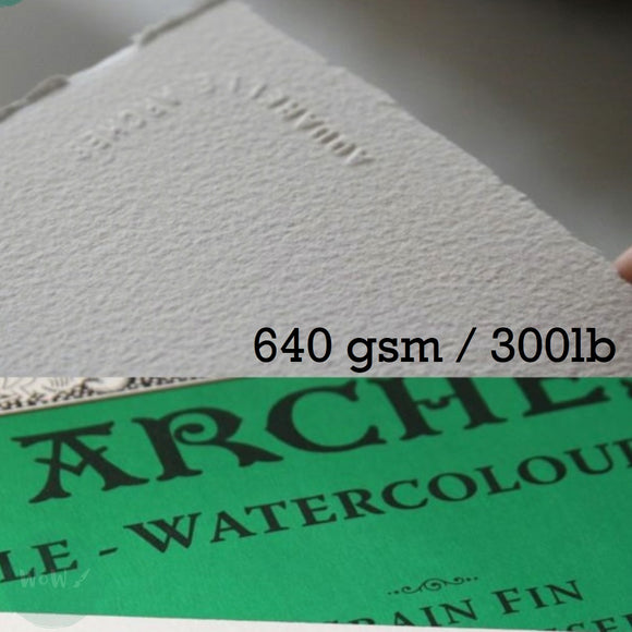 Watercolour Paper - SHEET - ARCHES AQUARELLE - SINGLE -  300lb/640gsm -  22 x 30