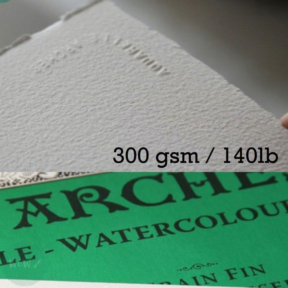 Watercolour Paper - SHEET - ARCHES AQUARELLE - SINGLE -   140lb/300gsm -  22 x 30