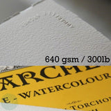 Watercolour Paper - SHEET - ARCHES AQUARELLE -  SINGLE -  300lb/640gsm -  22 x 30" – TORCHON (ROUGH)