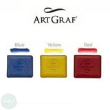 WATER-SOLUBLE PIGMENT BLOCK - Viarco - ARTGRAF - TAILOR SHAPE - 3 Primary Colours