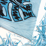 BLOCK / LINO PRINTING - CARVING BLOCK - SOFTCUT - Blue Polymer sheet - A2 - SINGLE SHEET