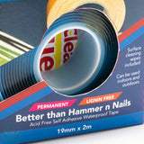 ADHESIVE TAPE - ACID FREE - Better than Hammer n Nails - Permanent Water-proof - 19mm W x 2m.