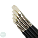 ARTIST HOG  Bristle Brush-  FLAT - 10 Long handle