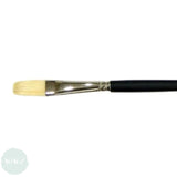 ARTIST HOG  Bristle Brush-  FLAT - 10 Long handle
