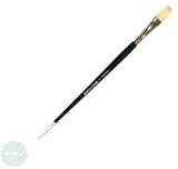 ARTIST HOG  Bristle Brush-  FLAT - 10 Long handle