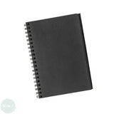 Hard Back Sketchbook SPIRAL Bound, Black Paper - 350gsm ,  20 sheets- A5 Portrait