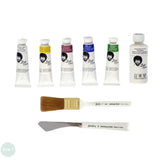 Bob Ross Painting Set - Landscape Basic Plastic Case with FREE Bob Ross Canvases WORTH £37.90
