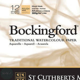 WATERCOLOUR PAPER PAD -  BOCKINGFORD - 300gsm (140lb) - ROUGH Surface -  A4