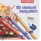 Coloured Pencil Sets - BRUYNZEEL - Super Sixties Beetle tin - 60 pieces