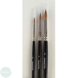 BRUSH SET - Artists Pure Kolinsky Red Sable - BS5 - Sizes 2, 4 & 6 Round