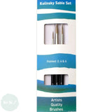 BRUSH SET - Artists Pure Kolinsky Red Sable - BS5 - Sizes 2, 4 & 6 Round