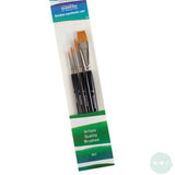 BRUSH SET - Artists Golden Synthetic - BS7 - Sizes 1, 3, 6 round & No. 14 Flat